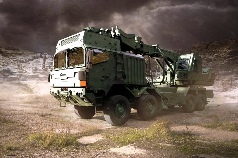 Rheinmetall presents HX 8×8 high-mobility multipurpose excavator system with CSM Industry of Slovakia